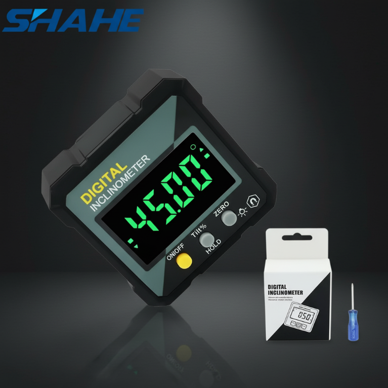 SHAHE Digitaler Neigungsmesser – Magnetische Präzisions-Wasserwaage 4×90° für Holzarbeiten