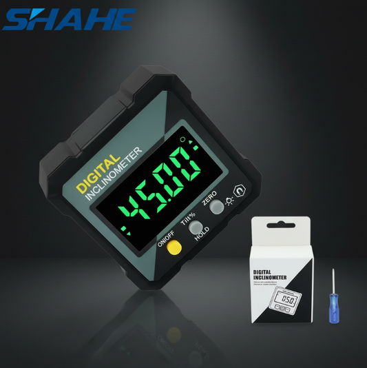 SHAHE Digitaler Neigungsmesser – Magnetische Präzisions-Wasserwaage 4×90° für Holzarbeiten