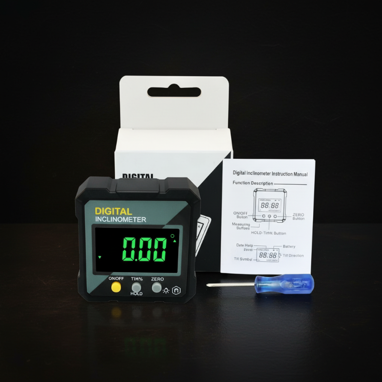 SHAHE Digitaler Neigungsmesser – Magnetische Präzisions-Wasserwaage 4×90° für Holzarbeiten